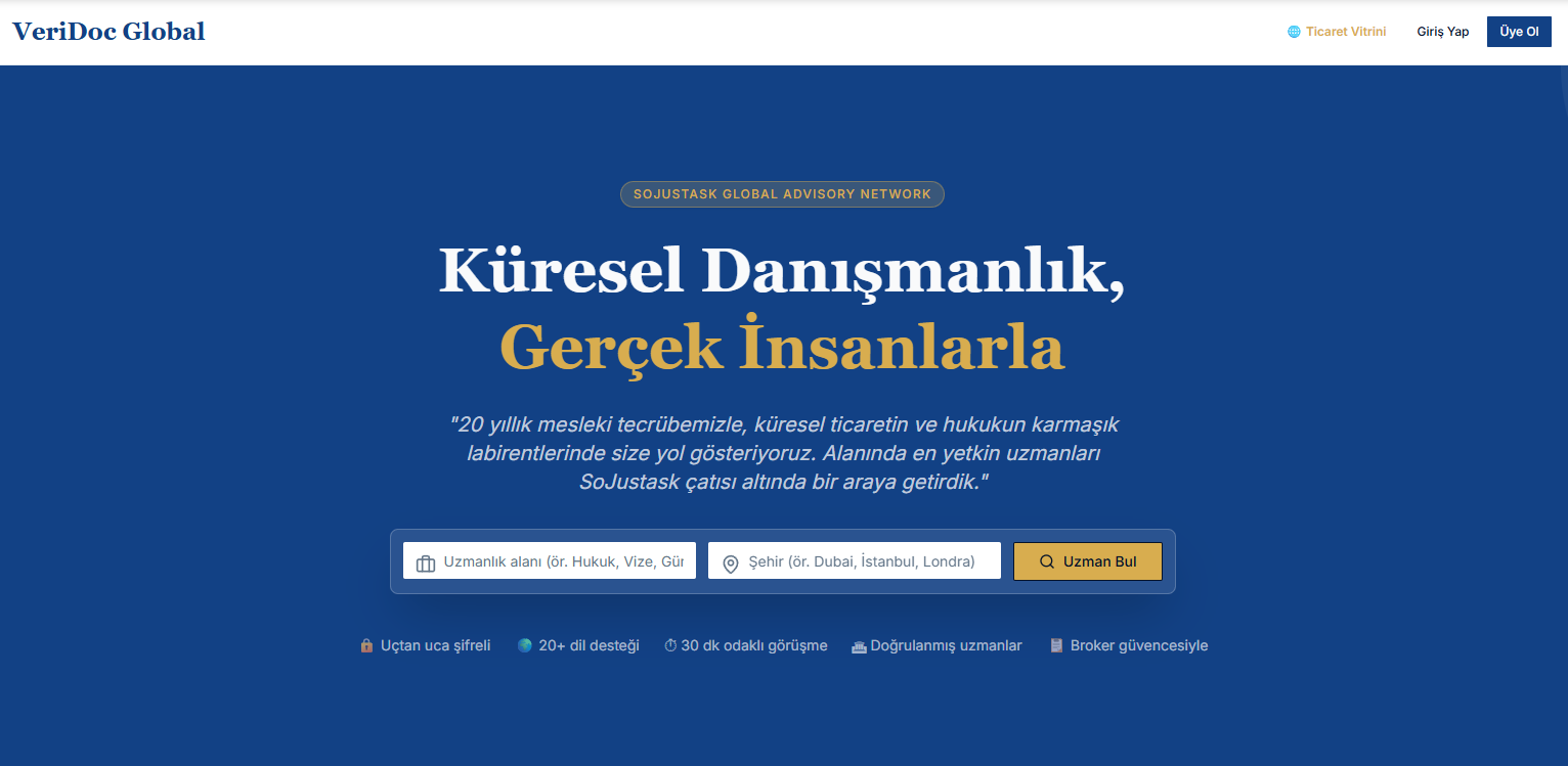 VeriDoc Global Ana Sayfa